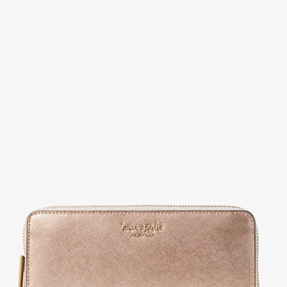 Kate Spade Spencer Metallic Slim Continental Wallet - Picture 6 of 9